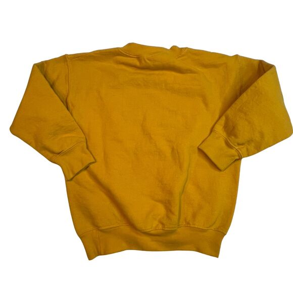 Vintage Gilden Sweater Youth Small Yellow Horse Racing Heavy Weight Sport Shirt - Picture 6 of 11